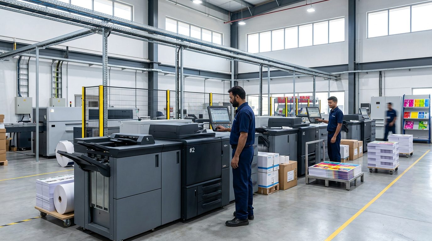 Production-class digital presses on the Friends Digital production floor